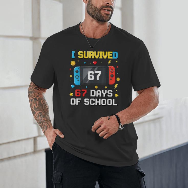 I Survived 67 Days Of School 67 Teacher Squad Matching Unisex T-Shirt, novelty gifts, funny gifts