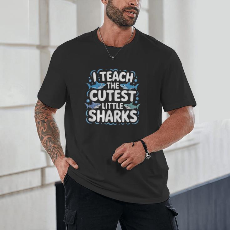 I Teach The Cutest Little Sharks Teacher School Unisex T-Shirt, novelty gifts, funny gifts I Teach The Cutest Little Sharks Teacher School Unisex T-Shirt, novelty gifts, funny gifts