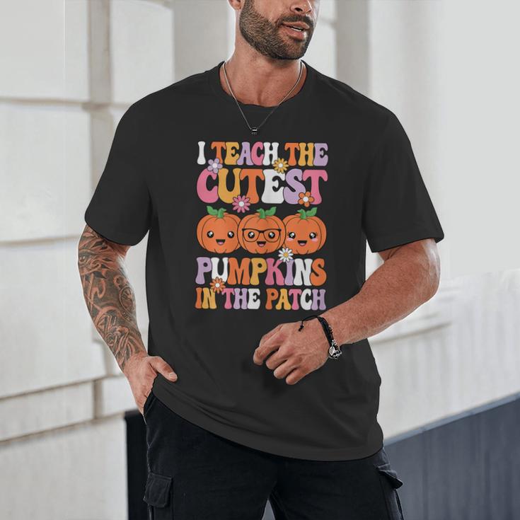 I Teach The Cutest Pumpkins Halloween Fall Teacher Women Unisex T-Shirt, novelty gifts, funny gifts