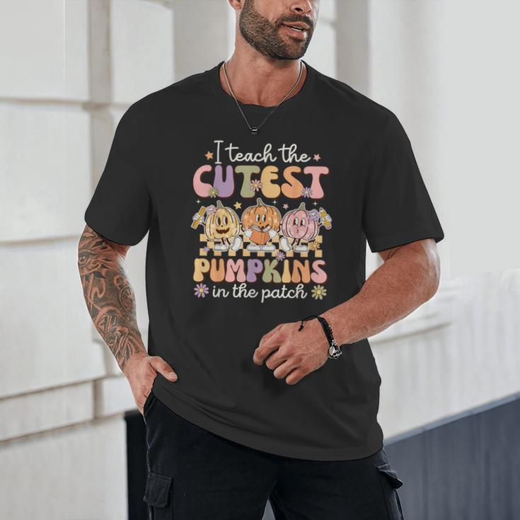I Teach The Cutest Pumpkins In The Patch Teacher Retro Unisex T-Shirt, novelty gifts, funny gifts I Teach The Cutest Pumpkins In The Patch Teacher Retro Unisex T-Shirt, novelty gifts, funny gifts