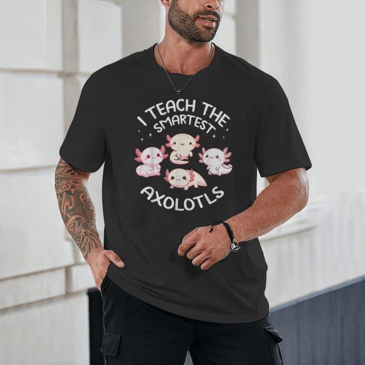I Teach The Smartest Axolotls Cute Teacher Axolotl Unisex T-Shirt, novelty gifts, funny gifts I Teach The Smartest Axolotls Cute Teacher Axolotl Unisex T-Shirt, novelty gifts, funny gifts