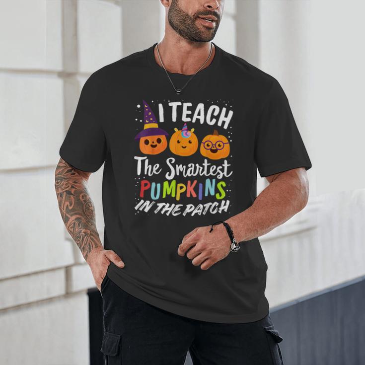 I Teach The Smartest Pumpkins The Patch Teacher Fall Season For Men Women Kids Unisex T-Shirt, novelty gifts, funny gifts