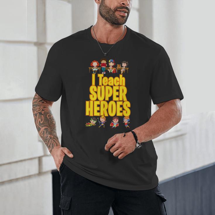 I Teach Super Heroes Comic Book Hero Teacher School Unisex T-Shirt, novelty gifts, funny gifts