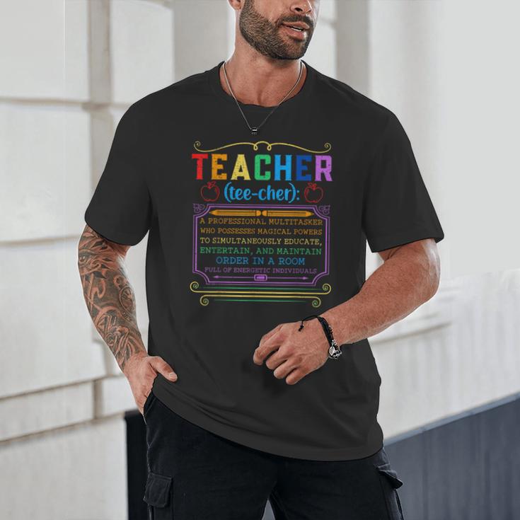 Teacher Definition Teaching School Teacher Unisex T-Shirt, novelty gifts, funny gifts Teacher Definition Teaching School Teacher Unisex T-Shirt, novelty gifts, funny gifts