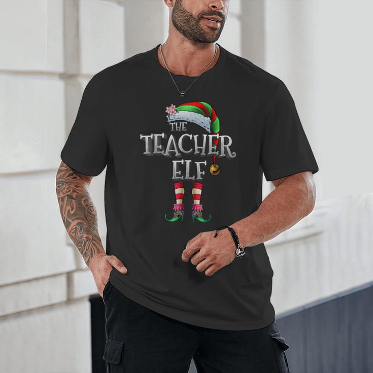 The Teacher Elf Shirt Matching Family Christmas Elf Men Women Kids Unisex T-Shirt, novelty gifts, funny gifts