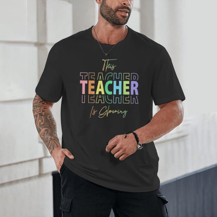 This Teacher Is Glowing Hello Summer End Of School Unisex T-Shirt, novelty gifts, funny gifts This Teacher Is Glowing Hello Summer End Of School Unisex T-Shirt, novelty gifts, funny gifts