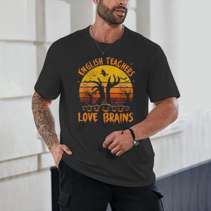 Teacher Halloween All English Teachers Love Brains Unisex T-Shirt, novelty gifts, funny gifts Teacher Halloween All English Teachers Love Brains Unisex T-Shirt, novelty gifts, funny gifts