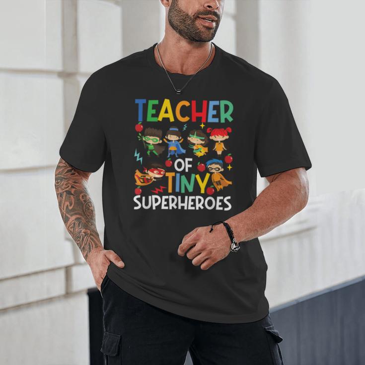 Teacher Of Tiny Superheroes Teach 100th Day Of School Men Women Girls Kids Unisex T-Shirt, novelty gifts, funny gifts