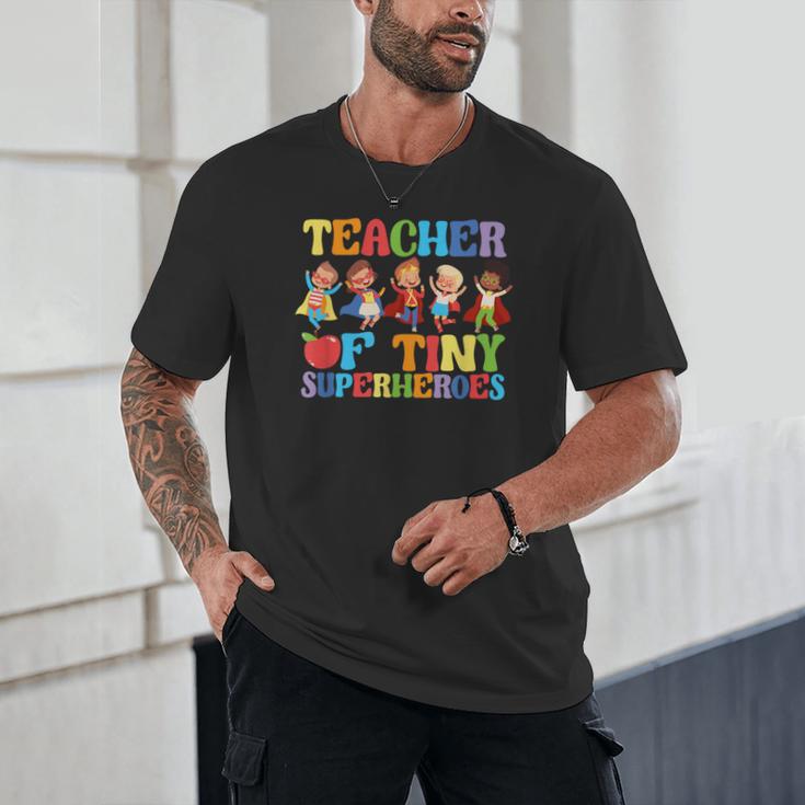 Teacher Of Tiny Superheroes Teach 100th Day Of School Unisex T-Shirt, novelty gifts, funny gifts Teacher Of Tiny Superheroes Teach 100th Day Of School Unisex T-Shirt, novelty gifts, funny gifts