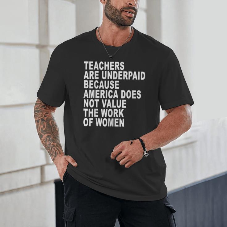 Teachers Are Underpaid Because America Does Not Value Men Women Unisex T-Shirt, novelty gifts, funny gifts Teachers Are Underpaid Because America Does Not Value Men Women Unisex T-Shirt, novelty gifts, funny gifts