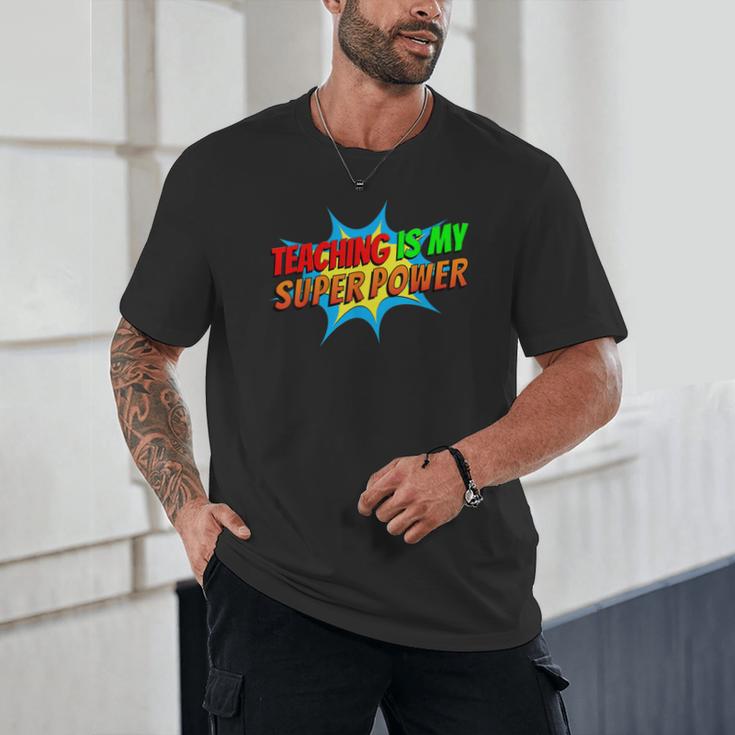 Teaching Is My Superpower Comic Back To School Teacher Unisex T-Shirt, novelty gifts, funny gifts Teaching Is My Superpower Comic Back To School Teacher Unisex T-Shirt, novelty gifts, funny gifts