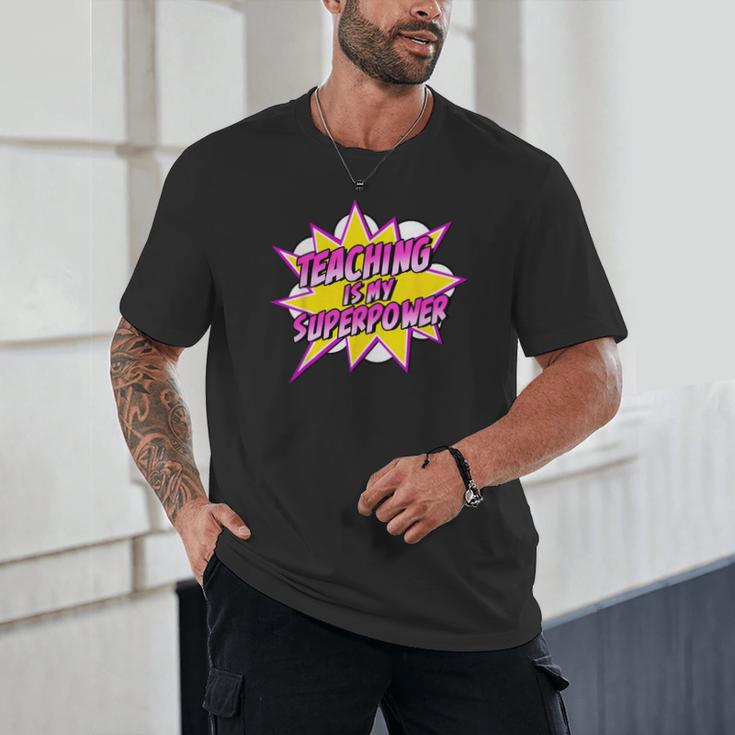 Teaching Is My Superpower Retro Comic Super Teacher Unisex T-Shirt, novelty gifts, funny gifts Teaching Is My Superpower Retro Comic Super Teacher Unisex T-Shirt, novelty gifts, funny gifts