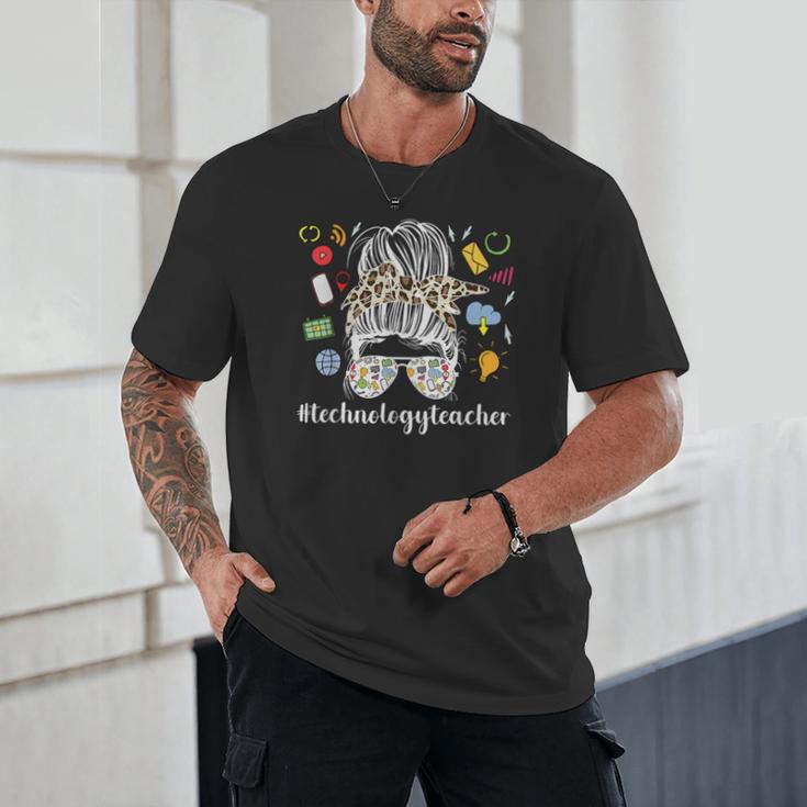 Technology Teacher Messy Bun Technology Teaching Unisex T-Shirt, novelty gifts, funny gifts Technology Teacher Messy Bun Technology Teaching Unisex T-Shirt, novelty gifts, funny gifts