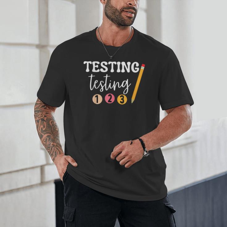 Testing Testing 123 Cute Math Teacher Student Test Day Men Women Girls Kids Unisex T-Shirt, novelty gifts, funny gifts Testing Testing 123 Cute Math Teacher Student Test Day Men Women Girls Kids Unisex T-Shirt, novelty gifts, funny gifts