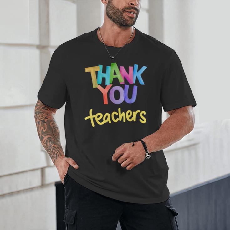Thank You Teacher Appreciation Graduation Men Women Girls Kids Unisex T-Shirt, novelty gifts, funny gifts