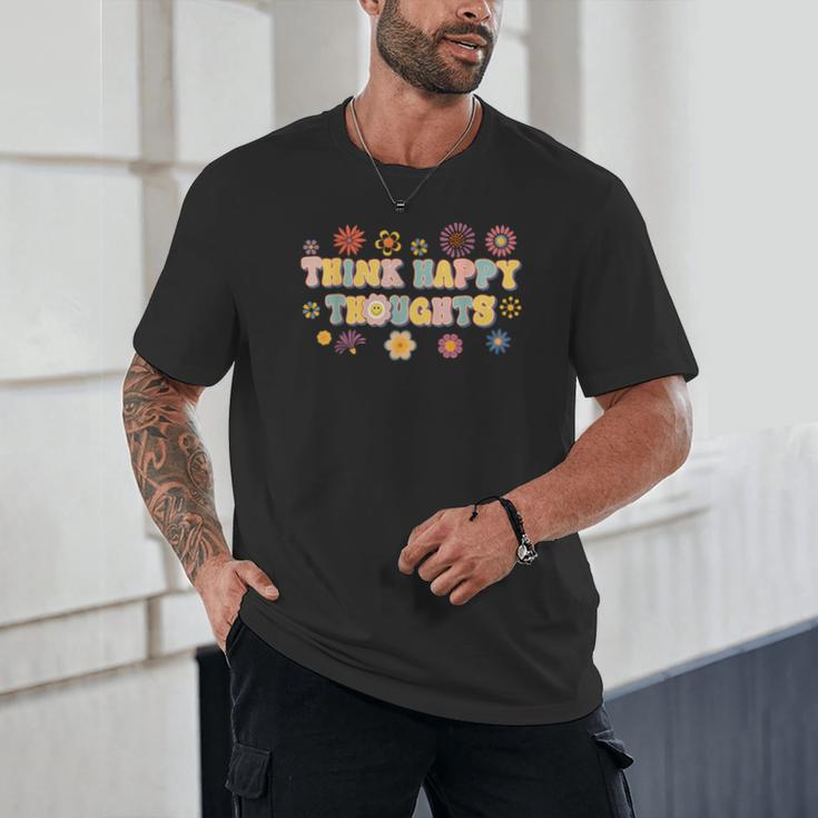 Think Happy Thoughts Teens Spring Positive Message Teachers For Men Women Girls Kids Unisex T-Shirt, novelty gifts, funny gifts Think Happy Thoughts Teens Spring Positive Message Teachers For Men Women Girls Kids Unisex T-Shirt, novelty gifts, funny gifts