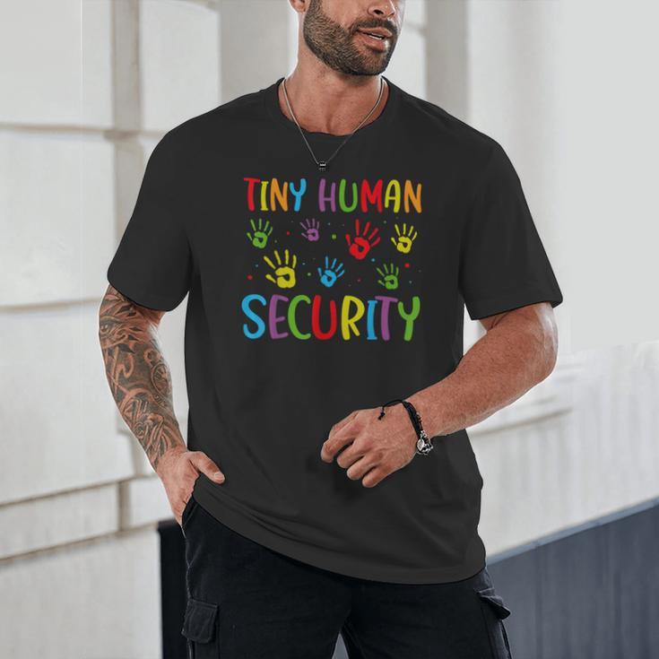 Tiny Human Security Preschool Childcare Teacher Babysitters Unisex T-Shirt, novelty gifts, funny gifts