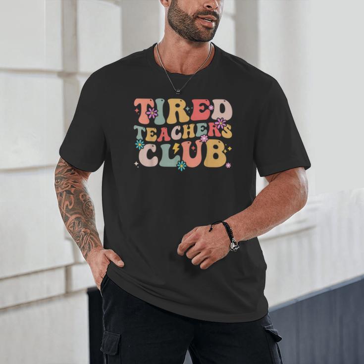 Tired Teachers Club Groovy Teachers Back To School Tee Unisex T-Shirt, novelty gifts, funny gifts Tired Teachers Club Groovy Teachers Back To School Tee Unisex T-Shirt, novelty gifts, funny gifts
