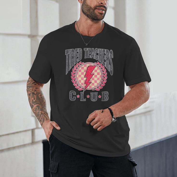 Tired Teachers Club Study Lover School Apparel Unisex T-Shirt, novelty gifts, funny gifts Tired Teachers Club Study Lover School Apparel Unisex T-Shirt, novelty gifts, funny gifts