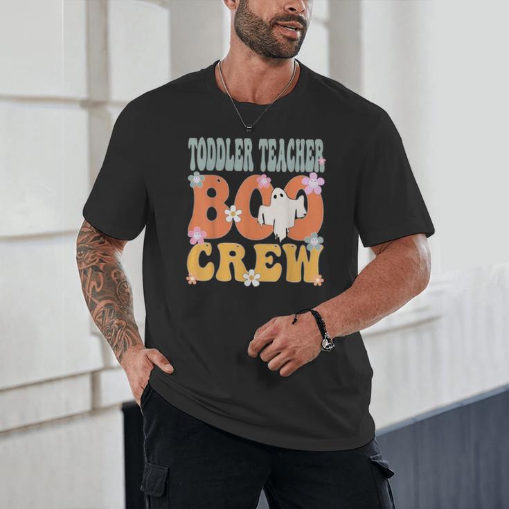 Toddler Teacher Boo Crew Ghost Groovy Halloween For Women Unisex T-Shirt, novelty gifts, funny gifts