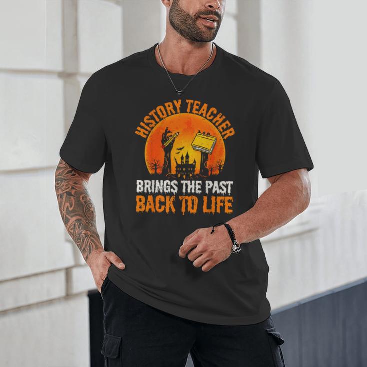 History Teacher Brings Past Back To Life Halloween Zombie Unisex T-Shirt, novelty gifts, funny gifts History Teacher Brings Past Back To Life Halloween Zombie Unisex T-Shirt, novelty gifts, funny gifts