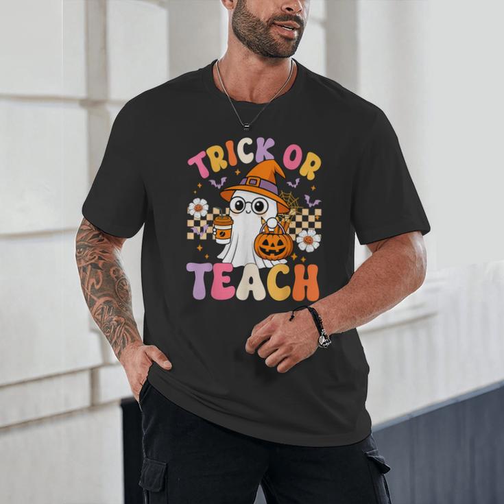 Trick Or Teach Cute Ghost Coffee Pumpkins Halloween Teacher Unisex T-Shirt, novelty gifts, funny gifts Trick Or Teach Cute Ghost Coffee Pumpkins Halloween Teacher Unisex T-Shirt, novelty gifts, funny gifts