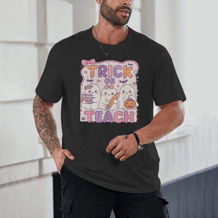 Trick Or Teach Retro Halloween Teacher Look Unisex T-Shirt, novelty gifts, funny gifts Trick Or Teach Retro Halloween Teacher Look Unisex T-Shirt, novelty gifts, funny gifts