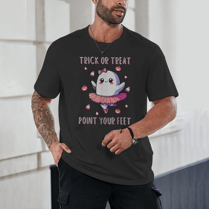 Trick Or Treat Point Your Feet Halloween Ghost Dance Teacher Unisex T-Shirt, novelty gifts, funny gifts