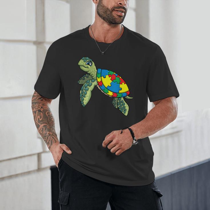 Turtle Puzzle Pieces For Autism Awareness Kids Women Teacher Unisex T-Shirt, novelty gifts, funny gifts Turtle Puzzle Pieces For Autism Awareness Kids Women Teacher Unisex T-Shirt, novelty gifts, funny gifts