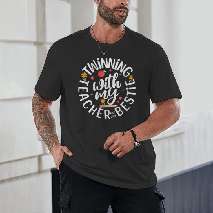 Twin Day For Spirit Week Teacher Bestie Matching Unisex T-Shirt, novelty gifts, funny gifts