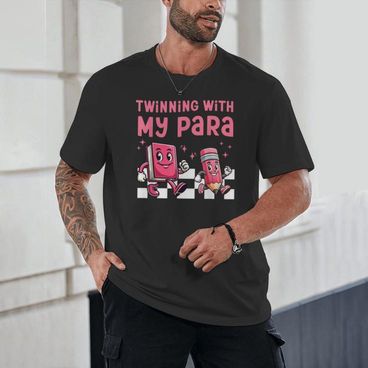 Twinning With My Para Teacher Matching Paraprofessional 70s For Men Women Unisex T-Shirt, novelty gifts, funny gifts Twinning With My Para Teacher Matching Paraprofessional 70s For Men Women Unisex T-Shirt, novelty gifts, funny gifts
