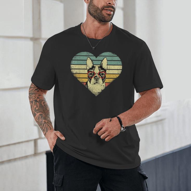 Vintage American Boston Terrier Lovers Valentine's Day Unisex T-Shirt, novelty gifts, funny gifts