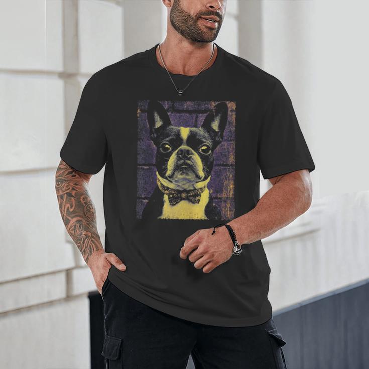 Vintage Boston Terrier Dog Unisex T-Shirt, novelty gifts, funny gifts