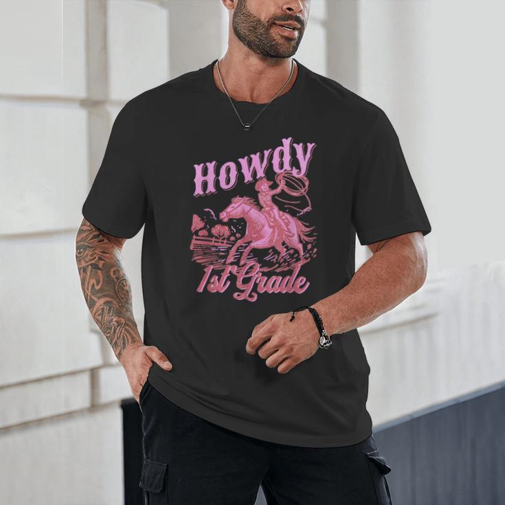 Vintage Howdy First Grade Cowgirl Teacher Western School Unisex T-Shirt, novelty gifts, funny gifts Vintage Howdy First Grade Cowgirl Teacher Western School Unisex T-Shirt, novelty gifts, funny gifts