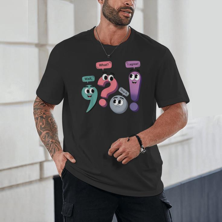 Wait What Stop It I Agree Grammar English Teacher Unisex T-Shirt, novelty gifts, funny gifts