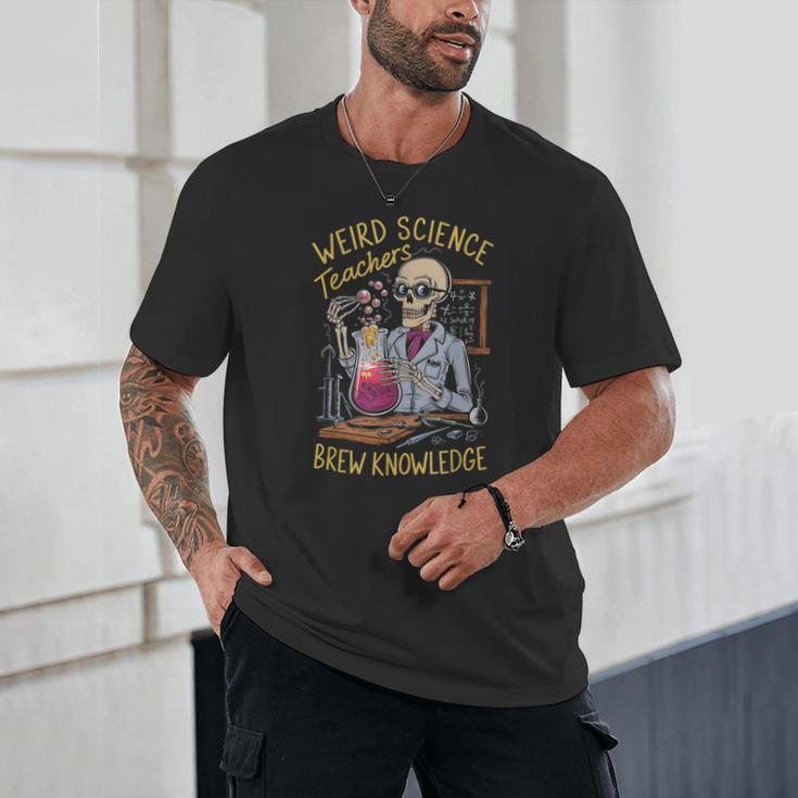 Weird Science Skeleton Halloween Teachers Brew Knowledge Unisex T-Shirt, novelty gifts, funny gifts Weird Science Skeleton Halloween Teachers Brew Knowledge Unisex T-Shirt, novelty gifts, funny gifts