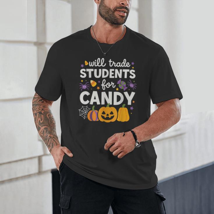 Will Trade Students For Candy Teacher Cute Halloween Unisex T-Shirt, novelty gifts, funny gifts Will Trade Students For Candy Teacher Cute Halloween Unisex T-Shirt, novelty gifts, funny gifts