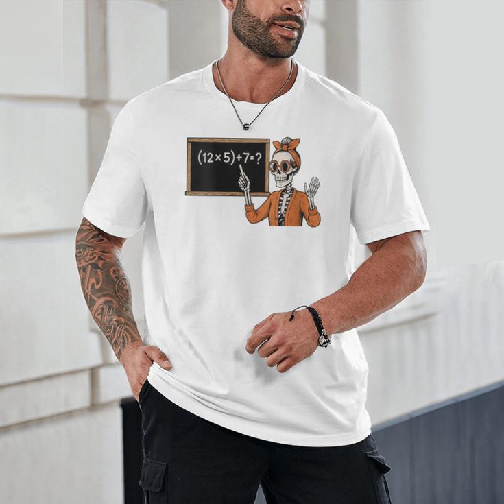 67 Teacher Halloween Skeleton Six Seven Meme Brainrot Math Unisex T-Shirt, novelty gifts, funny gifts 67 Teacher Halloween Skeleton Six Seven Meme Brainrot Math Unisex T-Shirt, novelty gifts, funny gifts
