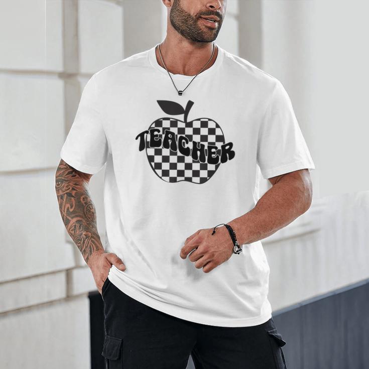 Back To School Checkered Apple Teacher Checkerboard Teacher For Men Women Girls Kids Unisex T-Shirt, novelty gifts, funny gifts Back To School Checkered Apple Teacher Checkerboard Teacher For Men Women Girls Kids Unisex T-Shirt, novelty gifts, funny gifts