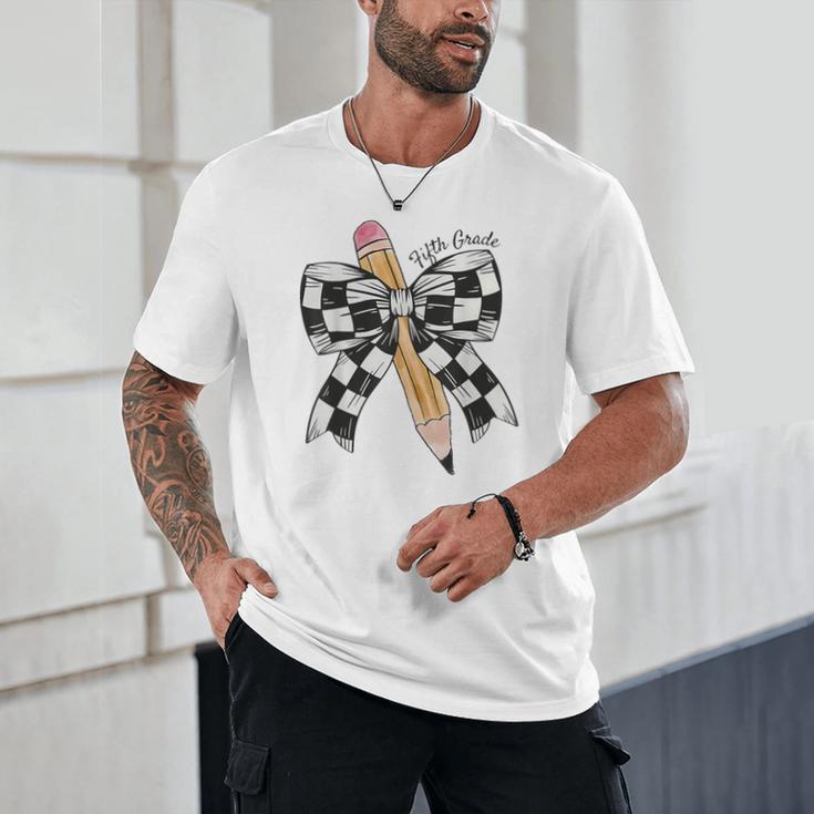 Back To School Hello Fifth Grade Teacher Coquette Pencil Bow Unisex T-Shirt, novelty gifts, funny gifts Back To School Hello Fifth Grade Teacher Coquette Pencil Bow Unisex T-Shirt, novelty gifts, funny gifts