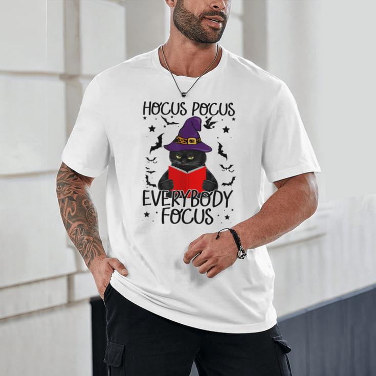 Hocus Pocus Everybody Focus Halloween Teacher For Men Women Unisex T-Shirt, novelty gifts, funny gifts