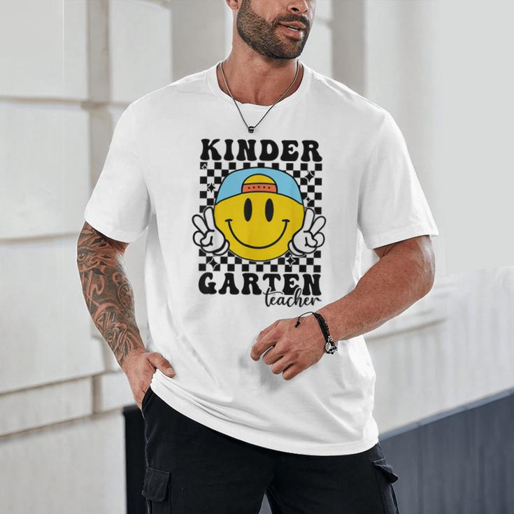 Kindergarten Teacher Hippie Smile Face Back School Unisex T-Shirt, novelty gifts, funny gifts Kindergarten Teacher Hippie Smile Face Back School Unisex T-Shirt, novelty gifts, funny gifts