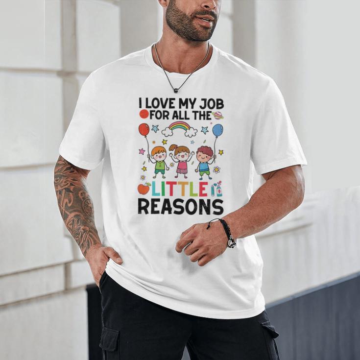 Love Job For Little Reasons Daycare Teacher Graphic Unisex T-Shirt, novelty gifts, funny gifts