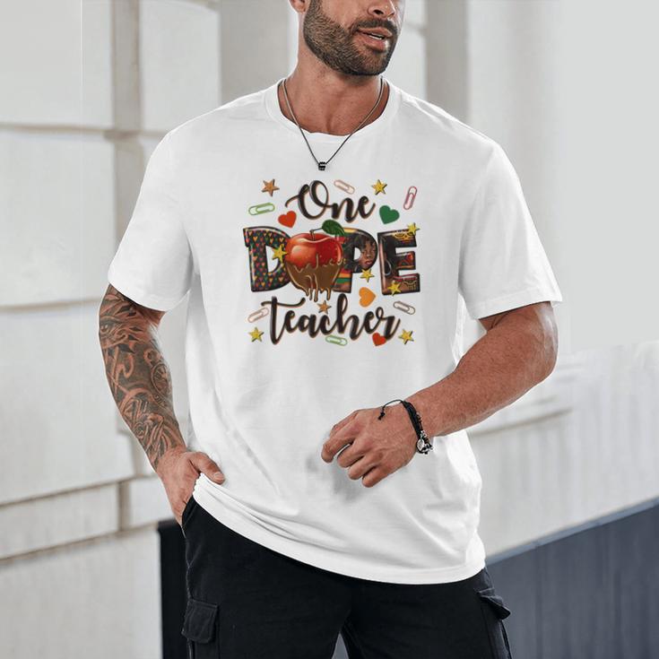 One Dope Teacher Unisex T-Shirt, novelty gifts, funny gifts One Dope Teacher Unisex T-Shirt, novelty gifts, funny gifts