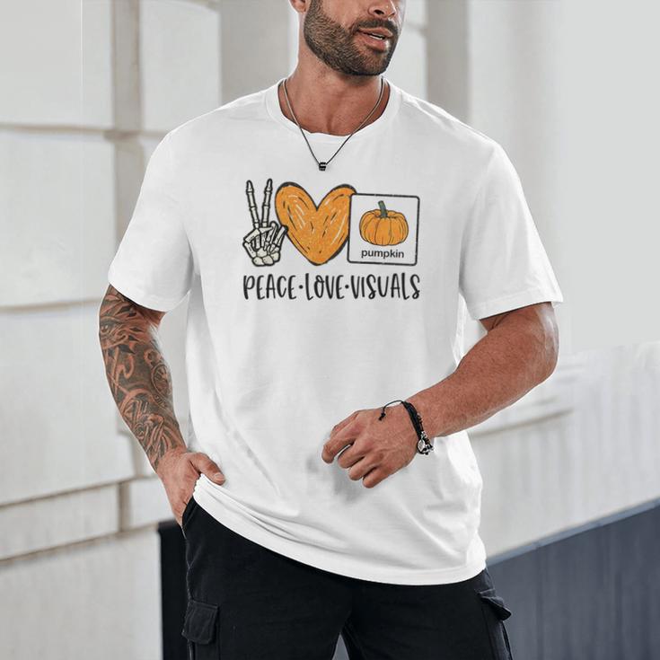 Peace Love Visuals Sped Teacher Pumpkin Skeleton Halloween Unisex T-Shirt, novelty gifts, funny gifts Peace Love Visuals Sped Teacher Pumpkin Skeleton Halloween Unisex T-Shirt, novelty gifts, funny gifts