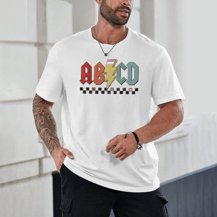 Rock Abcd Back To School Abcd Preschool Teacher Appreciation Unisex T-Shirt, novelty gifts, funny gifts Rock Abcd Back To School Abcd Preschool Teacher Appreciation Unisex T-Shirt, novelty gifts, funny gifts