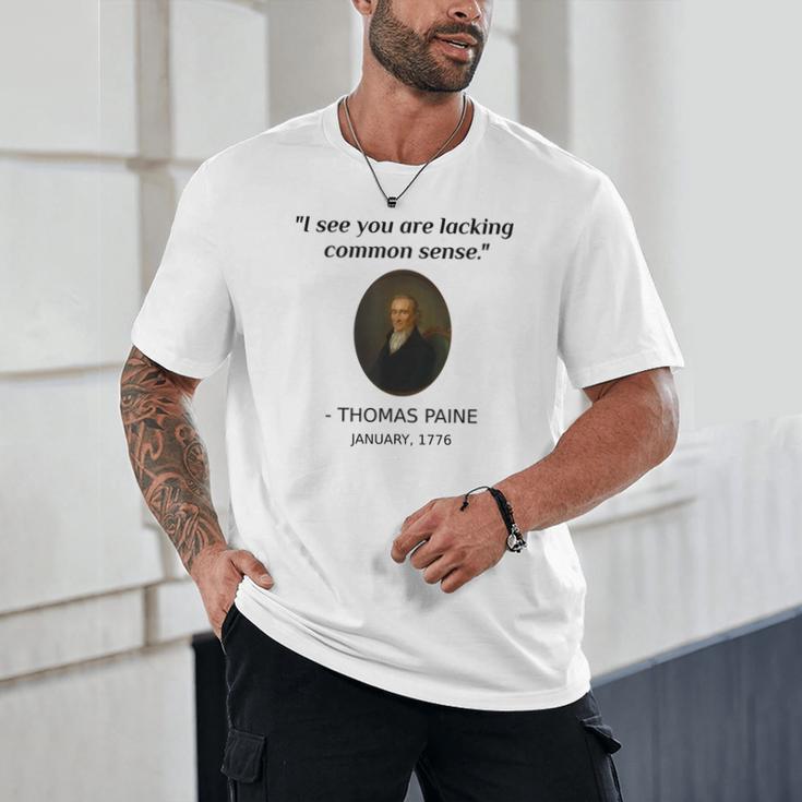 Thomas Paine Common Sense USA History Teacher Student Unisex T-Shirt, novelty gifts, funny gifts Thomas Paine Common Sense USA History Teacher Student Unisex T-Shirt, novelty gifts, funny gifts