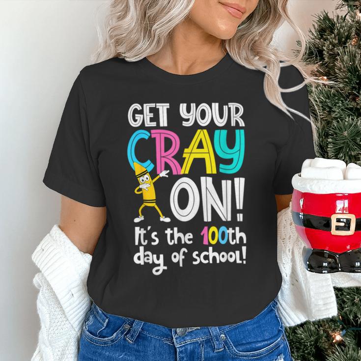100th Day Of School Get Your Cray On Teacher Unisex T-Shirt, gift for family, gift for coworker