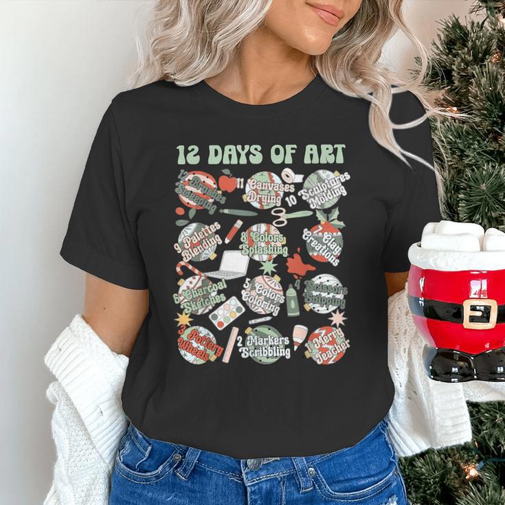 12 Days Of Art Teacher Christmas Artists Painter Educational Unisex T-Shirt, gift for family, gift for coworker