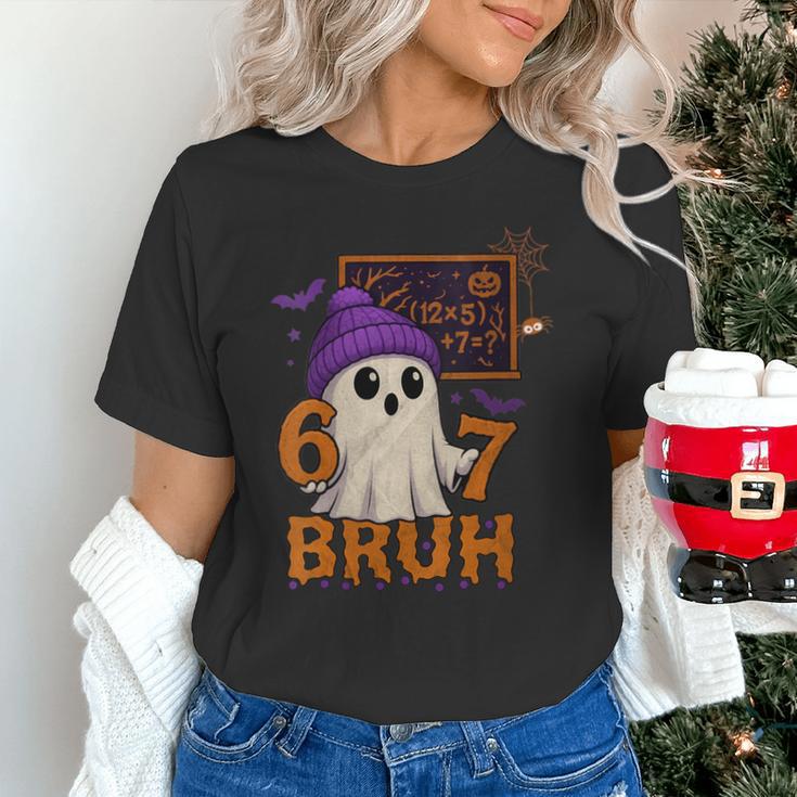 67 Teacher Halloween Ghost Six Seven Meme Math Equation Bruh Unisex T-Shirt, gift for family, gift for coworker